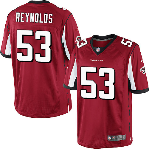 Men's Limited LaRoy Reynolds Nike Jersey Red Home - #53 NFL Atlanta Falcons